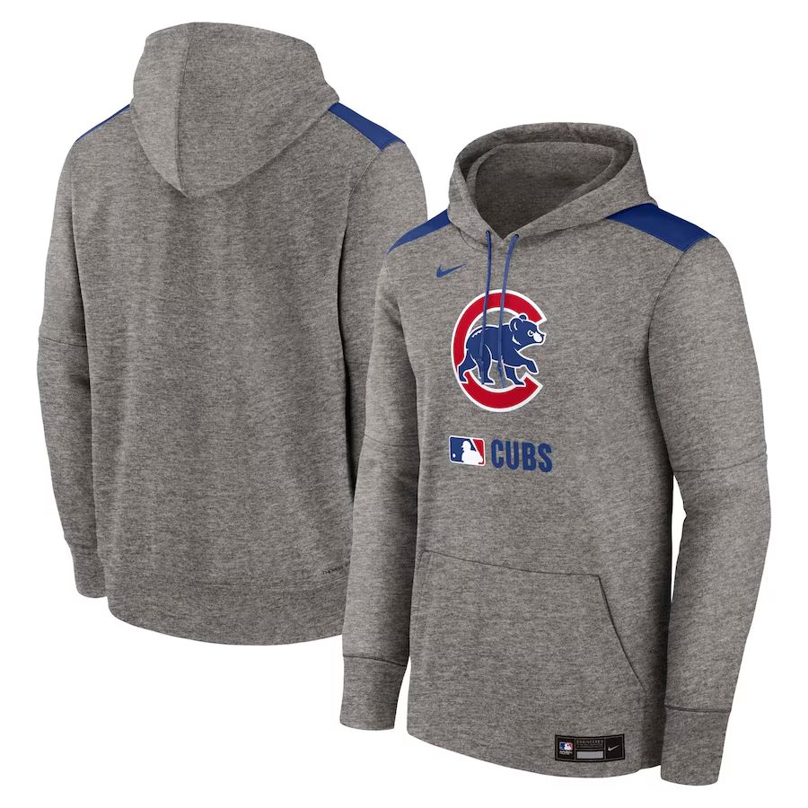 Men 2025 MLB Chicago Cubs Grey Nike hoodie style 1->los angeles dodgers->MLB Jersey